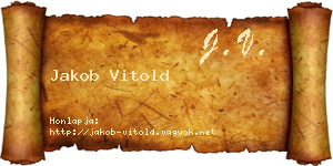 Jakob Vitold névjegykártya